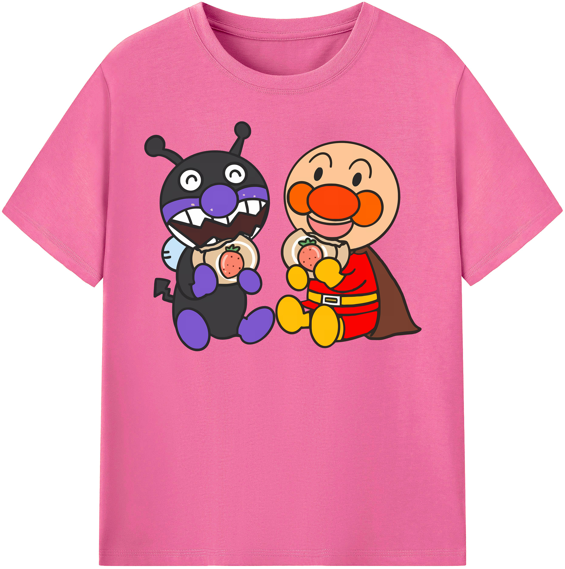 （画像用） アンパンマン Anpanman レディースカジュアルプリントTシャツ（綿100％）